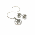 Starfish pendant necklace and earring set on clean white background