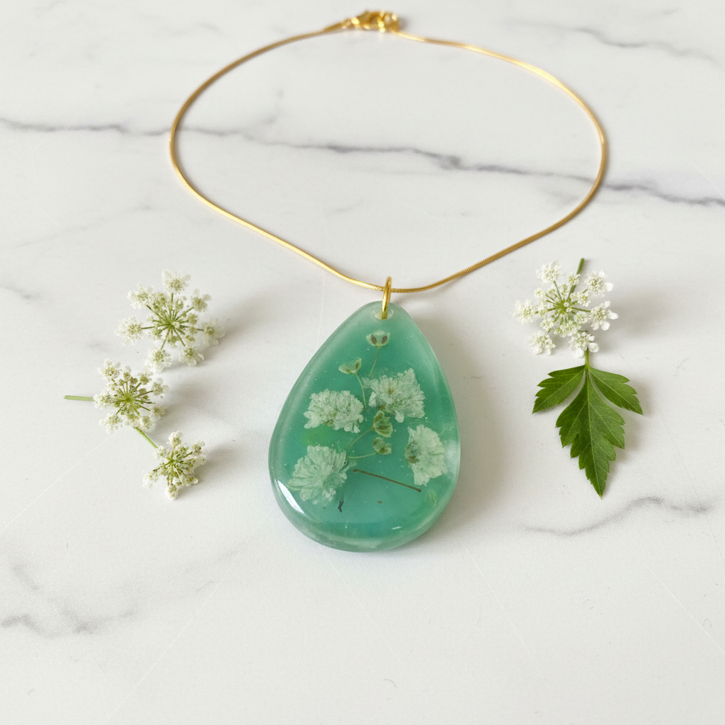Jade Green Teardrop Pendant