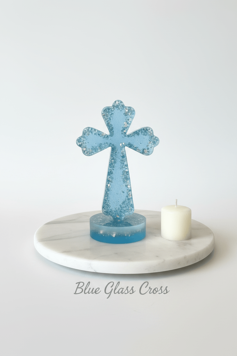 Large Lighted Resin Cross – Personalized Faith Decor - The Glossy Gift Shop