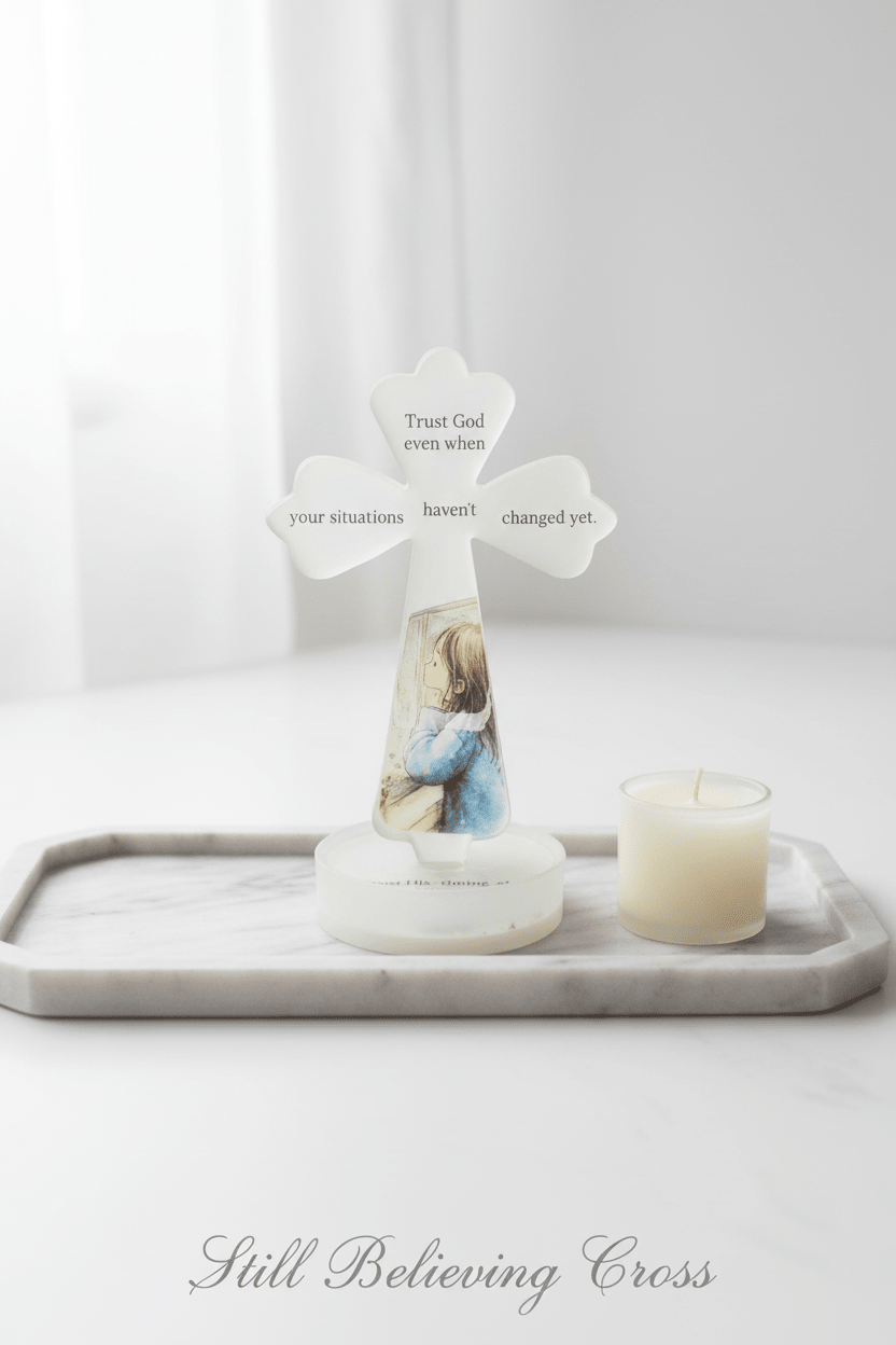 Large Lighted Resin Cross – Personalized Faith Decor - The Glossy Gift Shop