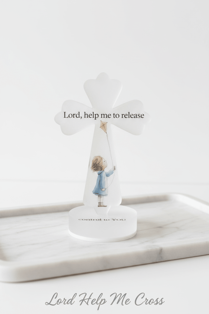 Large Lighted Resin Cross – Personalized Faith Decor - The Glossy Gift Shop