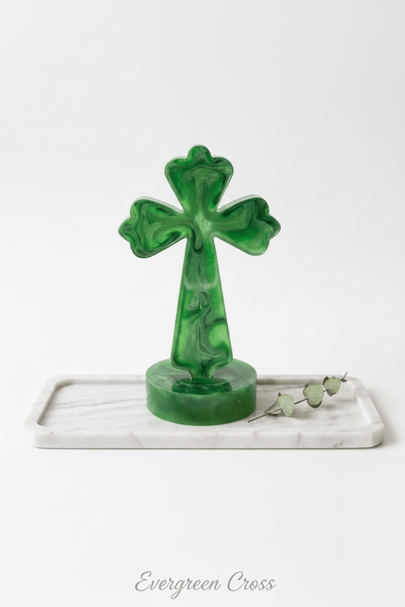 Large Lighted Resin Cross – Personalized Faith Decor - The Glossy Gift Shop