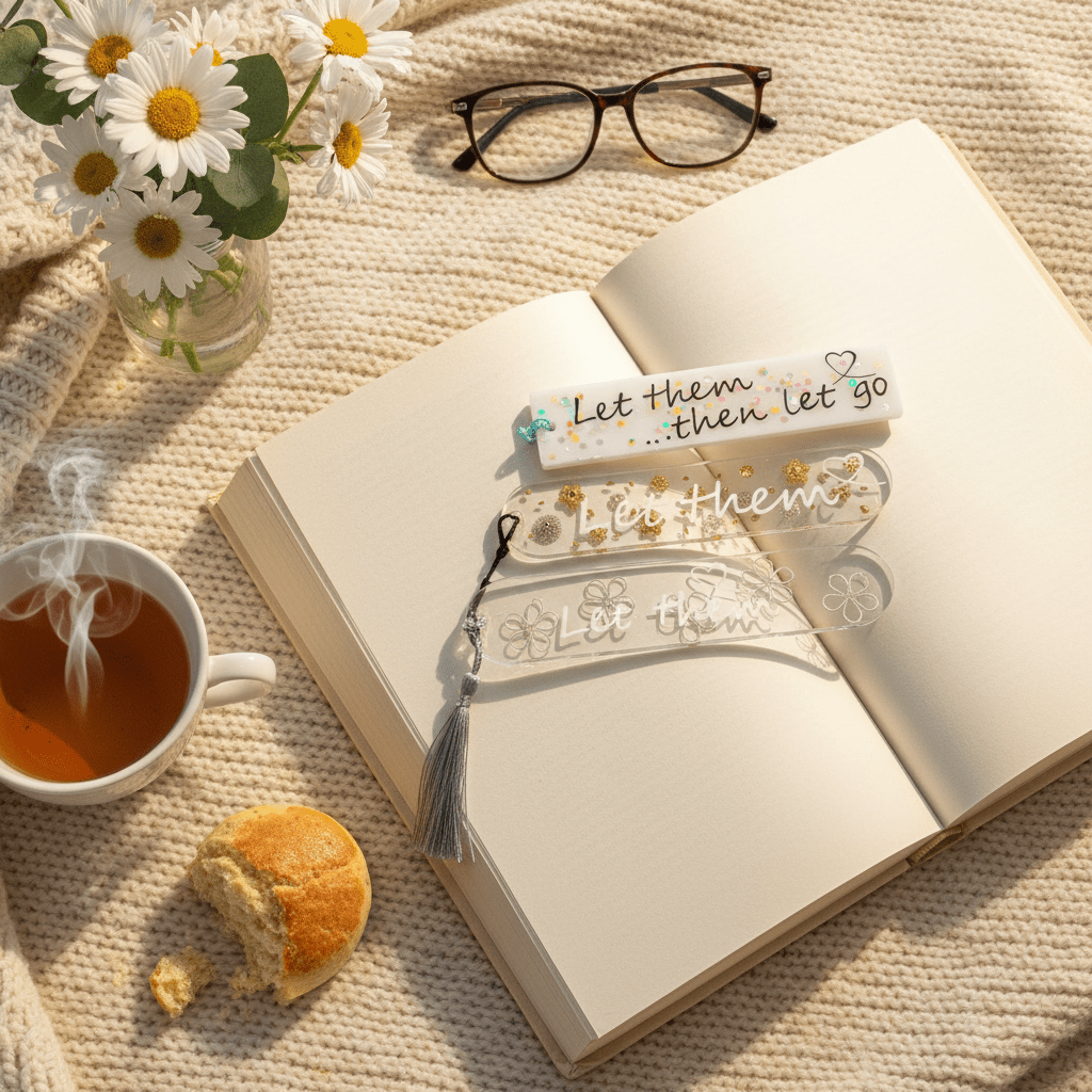 “Let Them” Resin Bookmark – Handmade Inspirational Gift - The Glossy Gift Shop