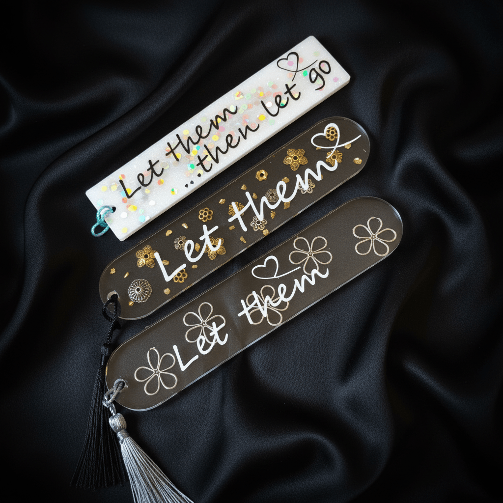 “Let Them” Resin Bookmark – Handmade Inspirational Gift - The Glossy Gift Shop