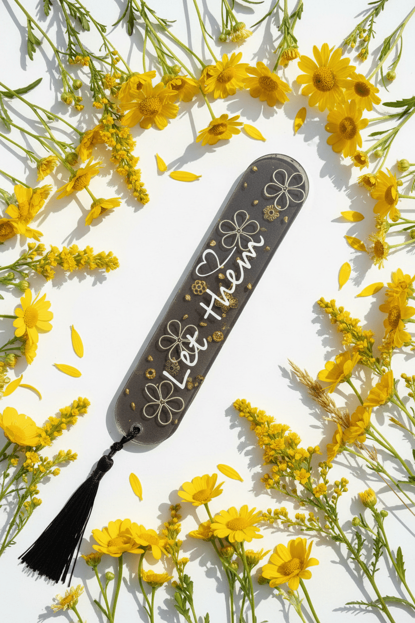 “Let Them” Resin Bookmark – Handmade Inspirational Gift - The Glossy Gift Shop