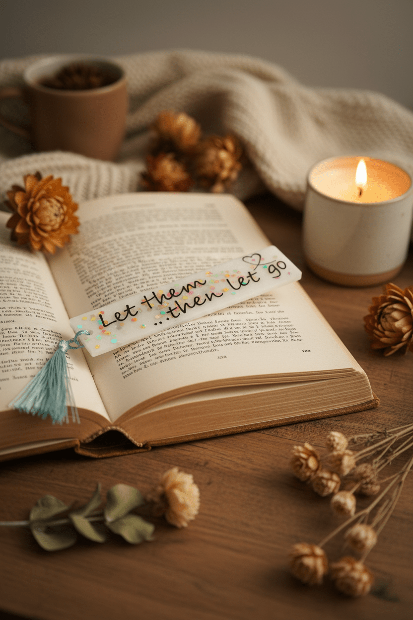“Let Them” Resin Bookmark – Handmade Inspirational Gift - The Glossy Gift Shop