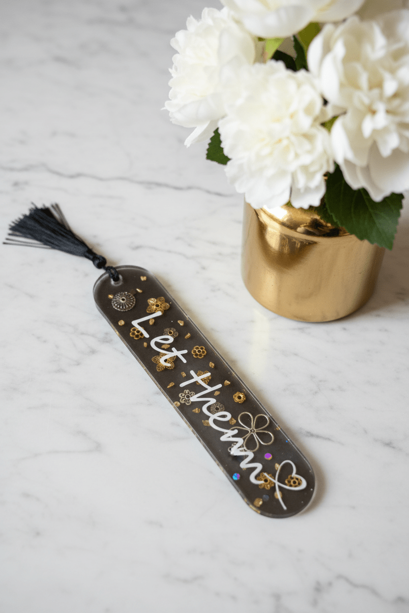 “Let Them” Resin Bookmark – Handmade Inspirational Gift - The Glossy Gift Shop