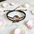 Love & Flower Leather Bracelet – Handmade Resin Center - The Glossy Gift Shop