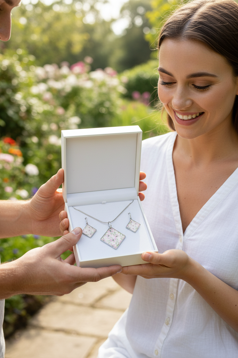 Man presenting gift