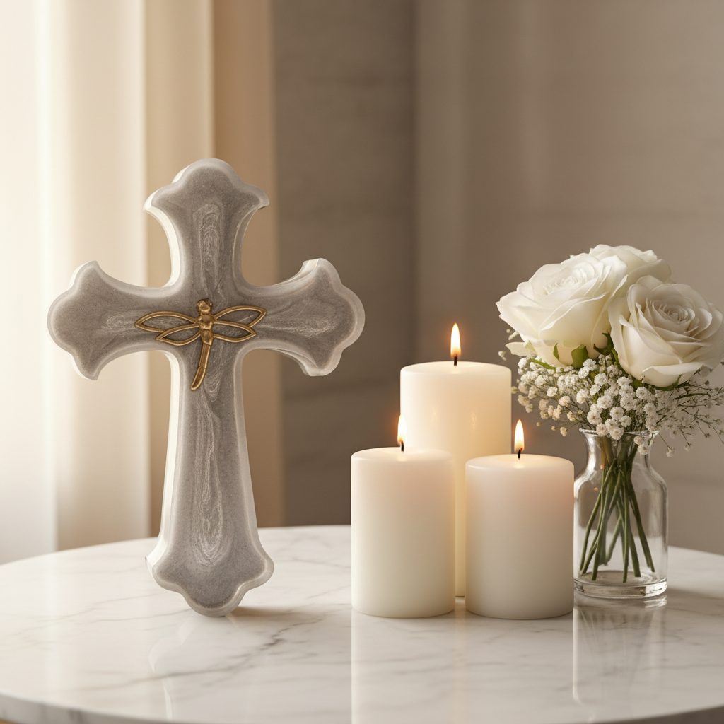 Marble with candles