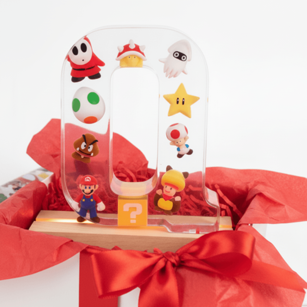 Mario Resin Lighted Letter – Personalized Kids Night Light - The Glossy Gift Shop
