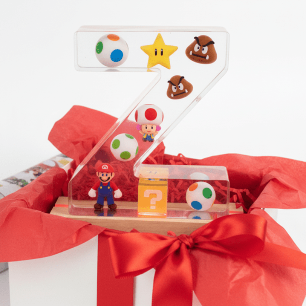 Mario Resin Lighted Letter – Personalized Kids Night Light - The Glossy Gift Shop