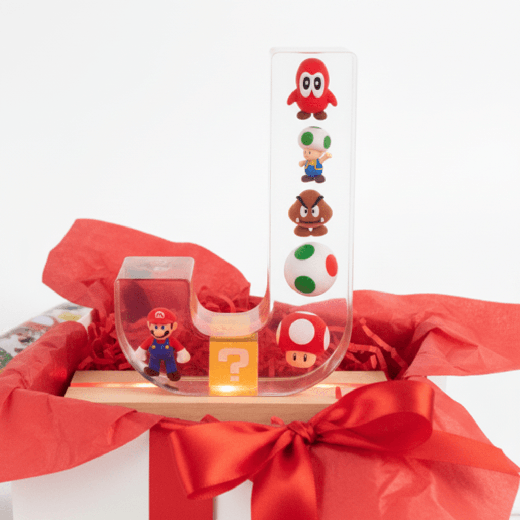 Mario Resin Lighted Letter – Personalized Kids Night Light - The Glossy Gift Shop