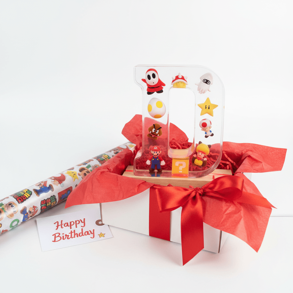 Mario Resin Lighted Letter – Personalized Kids Night Light - The Glossy Gift Shop