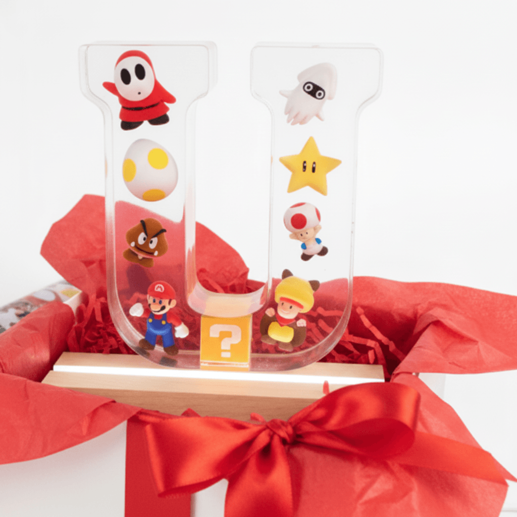 Mario Resin Lighted Letter – Personalized Kids Night Light - The Glossy Gift Shop