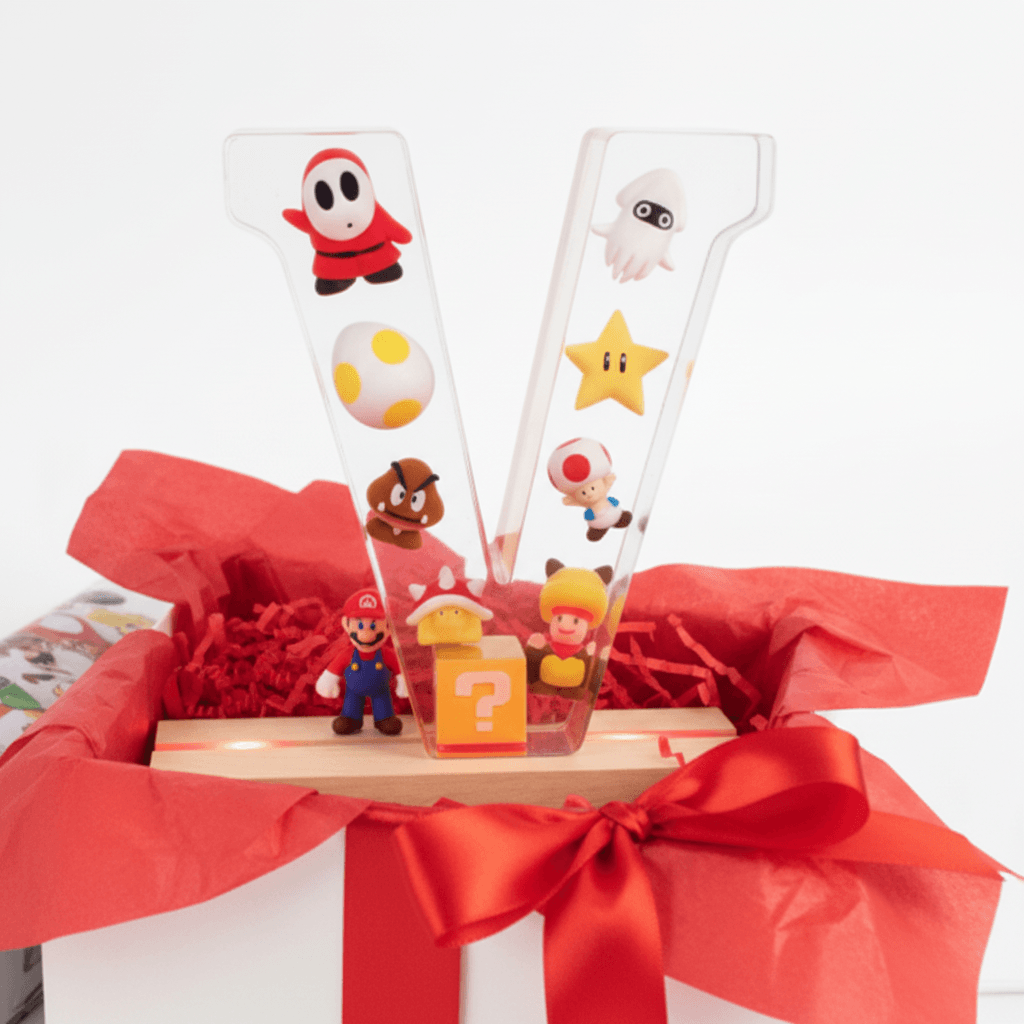 Mario Resin Lighted Letter – Personalized Kids Night Light - The Glossy Gift Shop