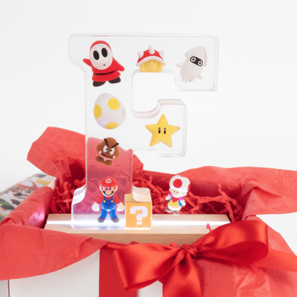 Mario Resin Lighted Letter – Personalized Kids Night Light - The Glossy Gift Shop