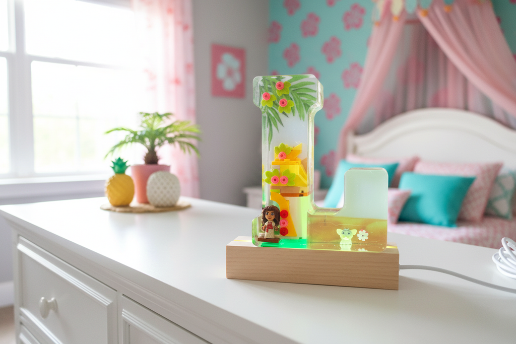 Moana Lighted Letter - Girls Bedroom Dresser