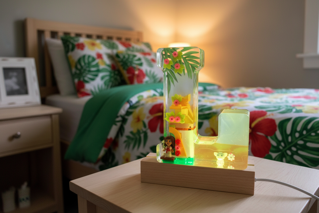 Moana Lighted Letter - Kids Nightstand