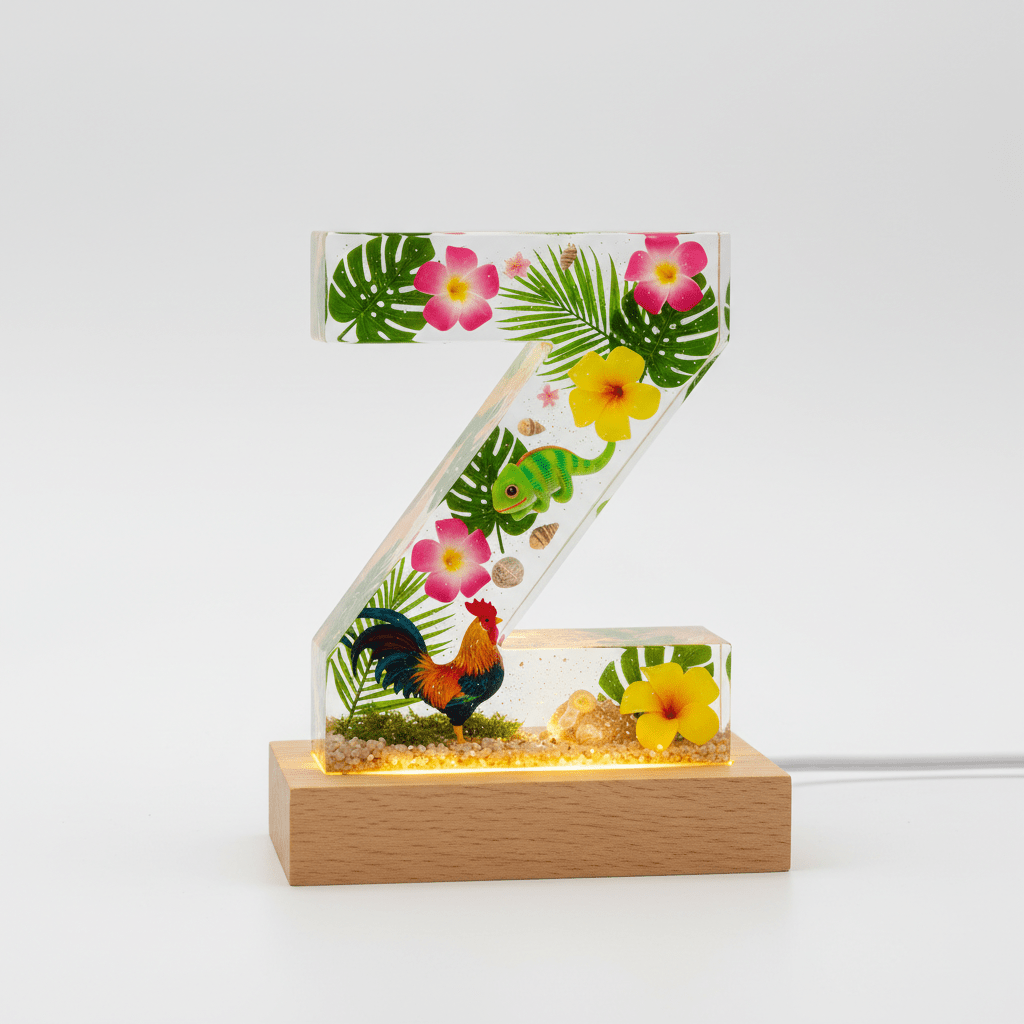 Moana Resin Lighted Letter – Personalized Kids Night Light - The Glossy Gift Shop