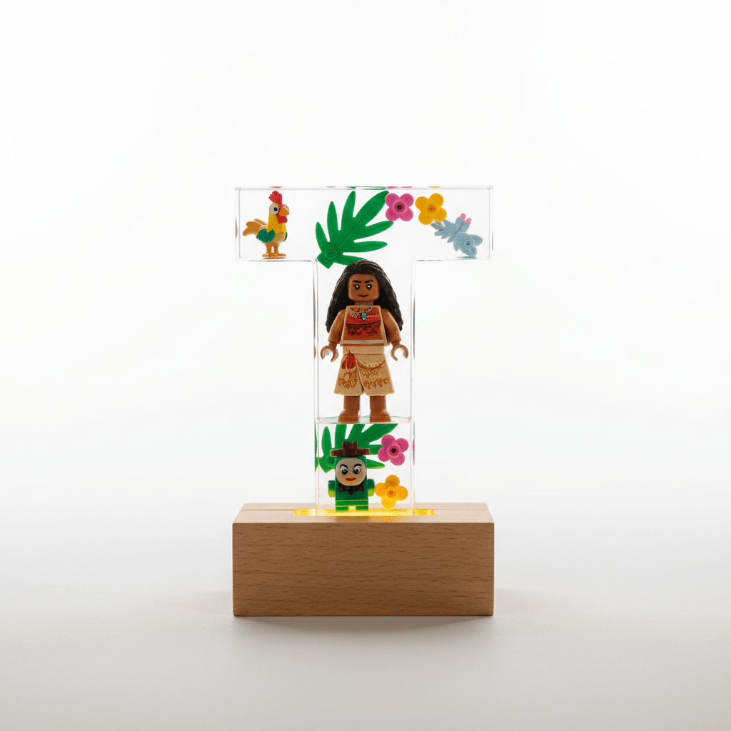 Moana Resin Lighted Letter – Personalized Kids Night Light - The Glossy Gift Shop