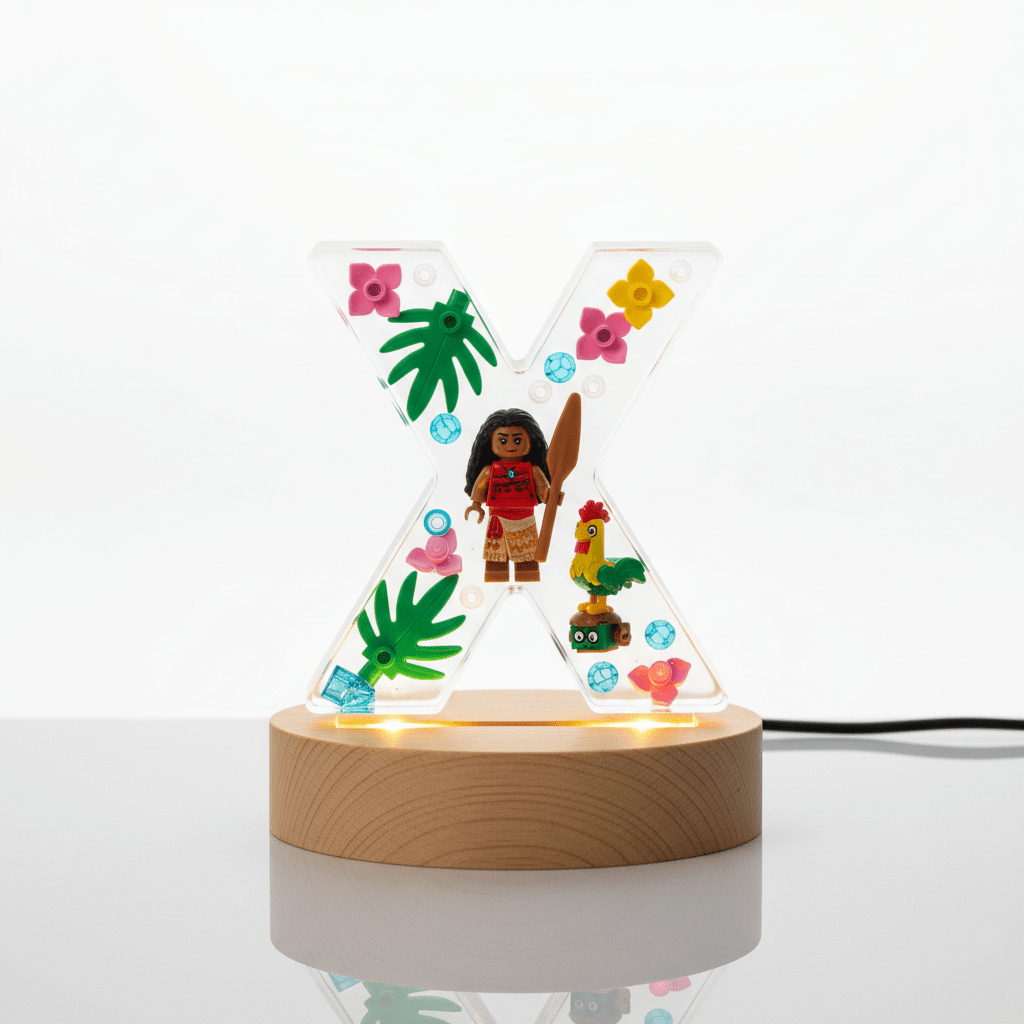 Moana Resin Lighted Letter – Personalized Kids Night Light - The Glossy Gift Shop