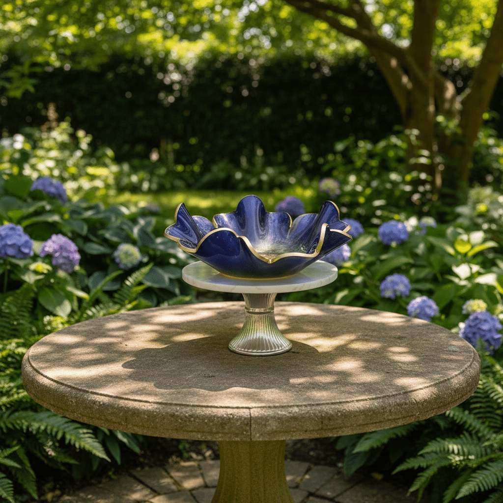 Moonbeam Resin Bowl – Iridescent Blue, Green & Gold Home Decor - The Glossy Gift Shop