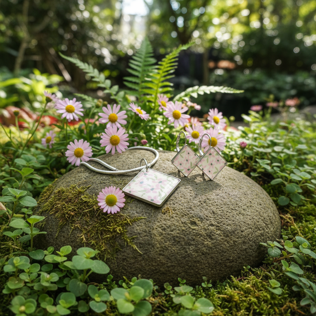 Mossy garden stone
