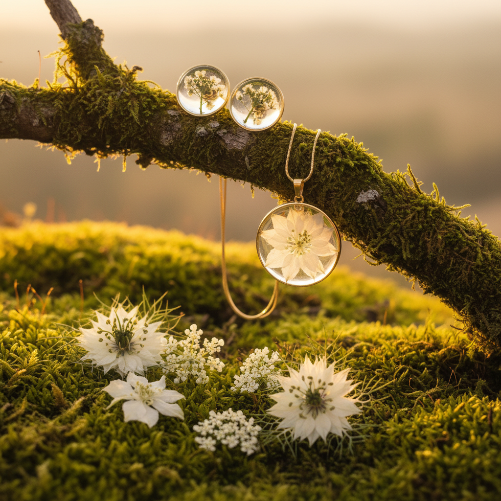 Mossy twig golden light