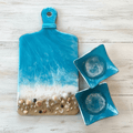 Ocean Resin Charcuterie Board Set – Board & 2 Serving Bowls - The Glossy Gift Shop
