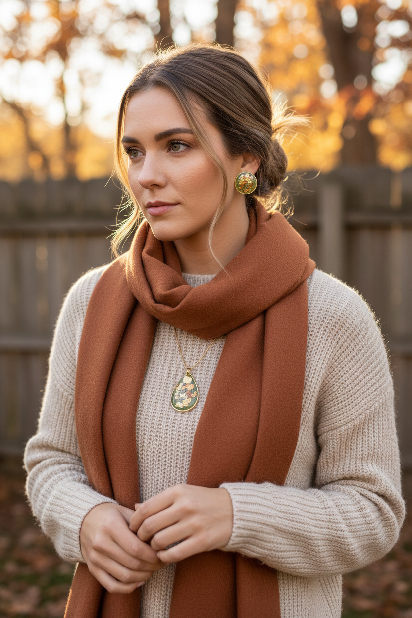 Olive Green Set On Model