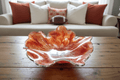 Orange & White Resin Bowl – Tennessee Vols Game Day Decor - The Glossy Gift Shop