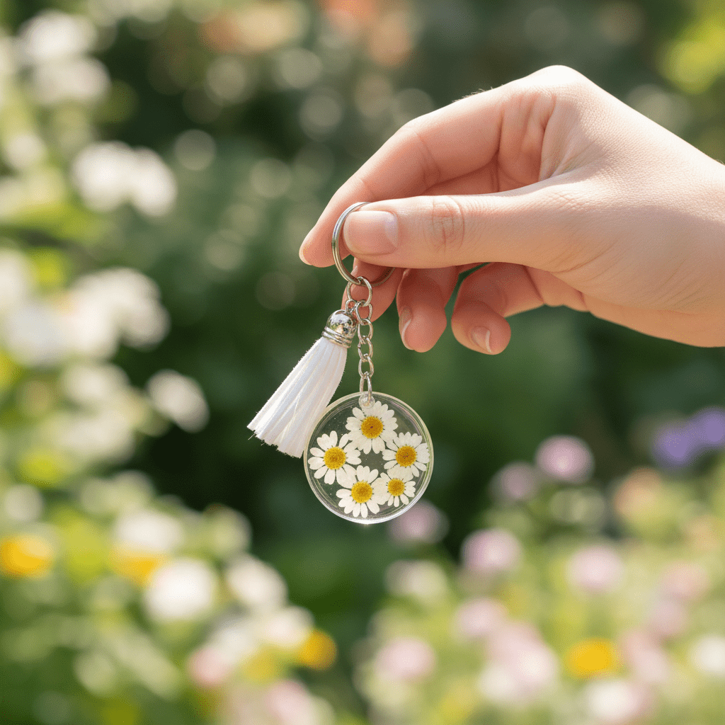 Personalized Floral Resin Pocketbook Charm – Choose Initial - The Glossy Gift Shop