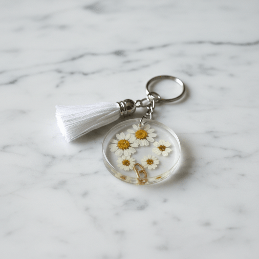 Personalized Floral Resin Pocketbook Charm – Choose Initial - The Glossy Gift Shop