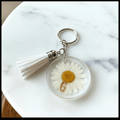 Personalized Floral Resin Pocketbook Charm – Initial & Tassel - The Glossy Gift Shop