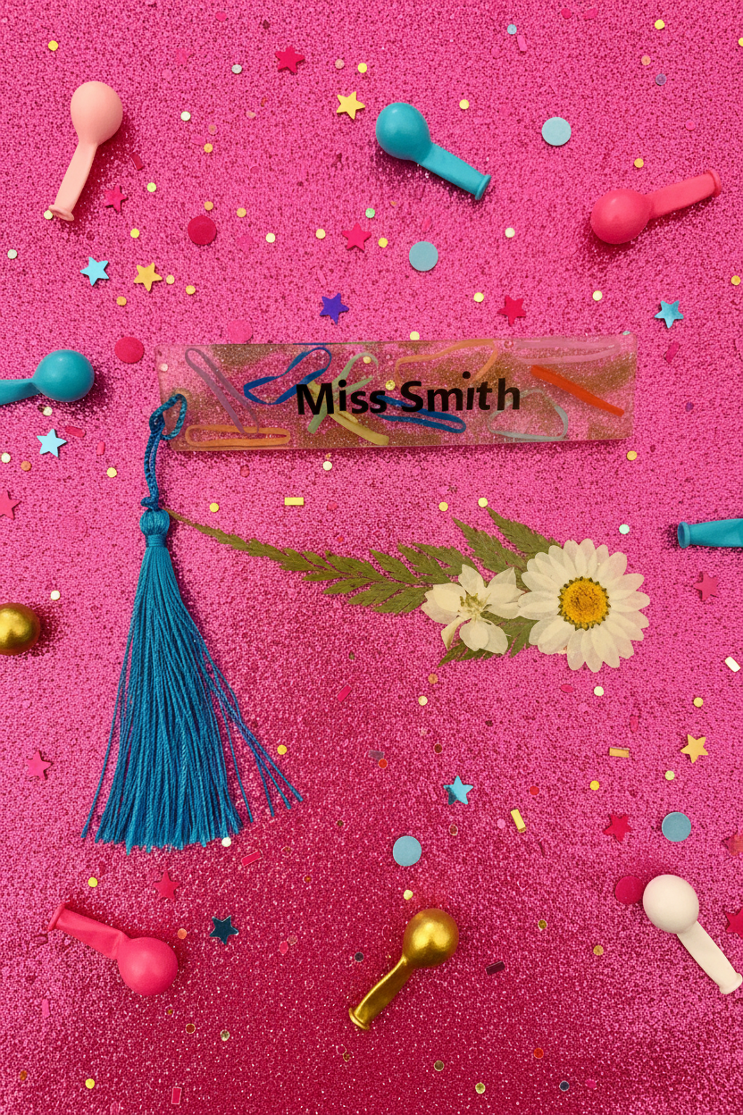 Personalized Resin Bookmark – Handmade Custom Reader Gift - The Glossy Gift Shop