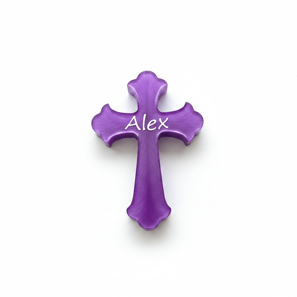Personalized Resin Cross – Communion, Christening & Confirmation Gift - The Glossy Gift Shop
