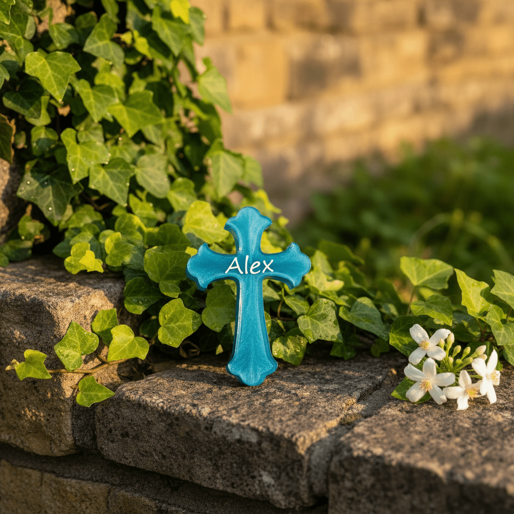 Personalized Resin Cross – Communion, Christening & Confirmation Gift - The Glossy Gift Shop