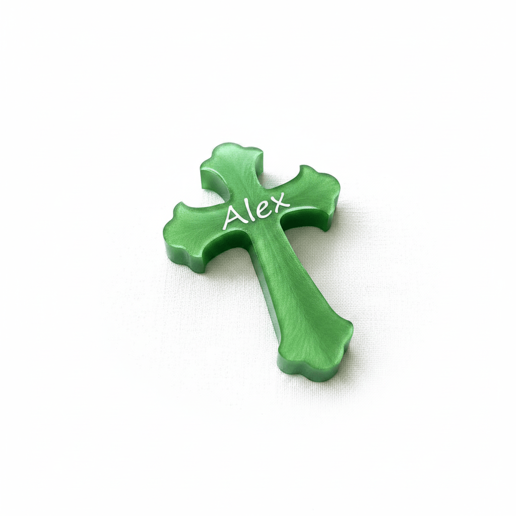 Personalized Resin Cross – Communion, Christening & Confirmation Gift - The Glossy Gift Shop