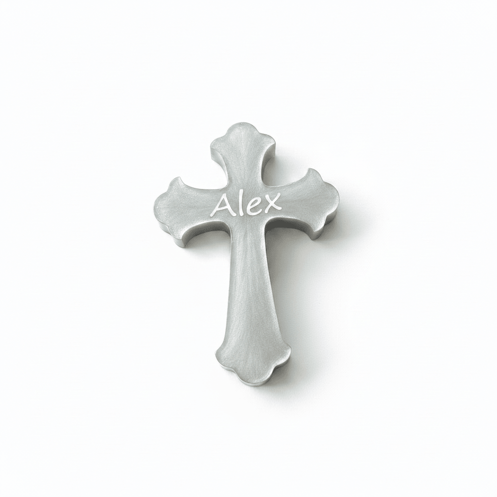 Personalized Resin Cross – Communion, Christening & Confirmation Gift - The Glossy Gift Shop