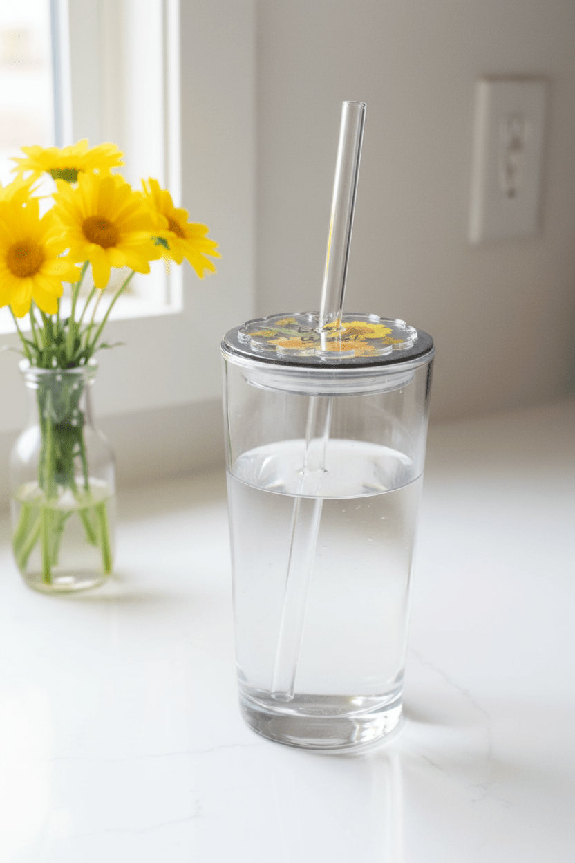 Personalized Resin Tumbler Straw Marker – Yellow - The Glossy Gift Shop