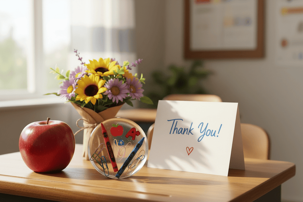 Personalized Teacher Resin Paperweight – Handmade Gift - The Glossy Gift Shop