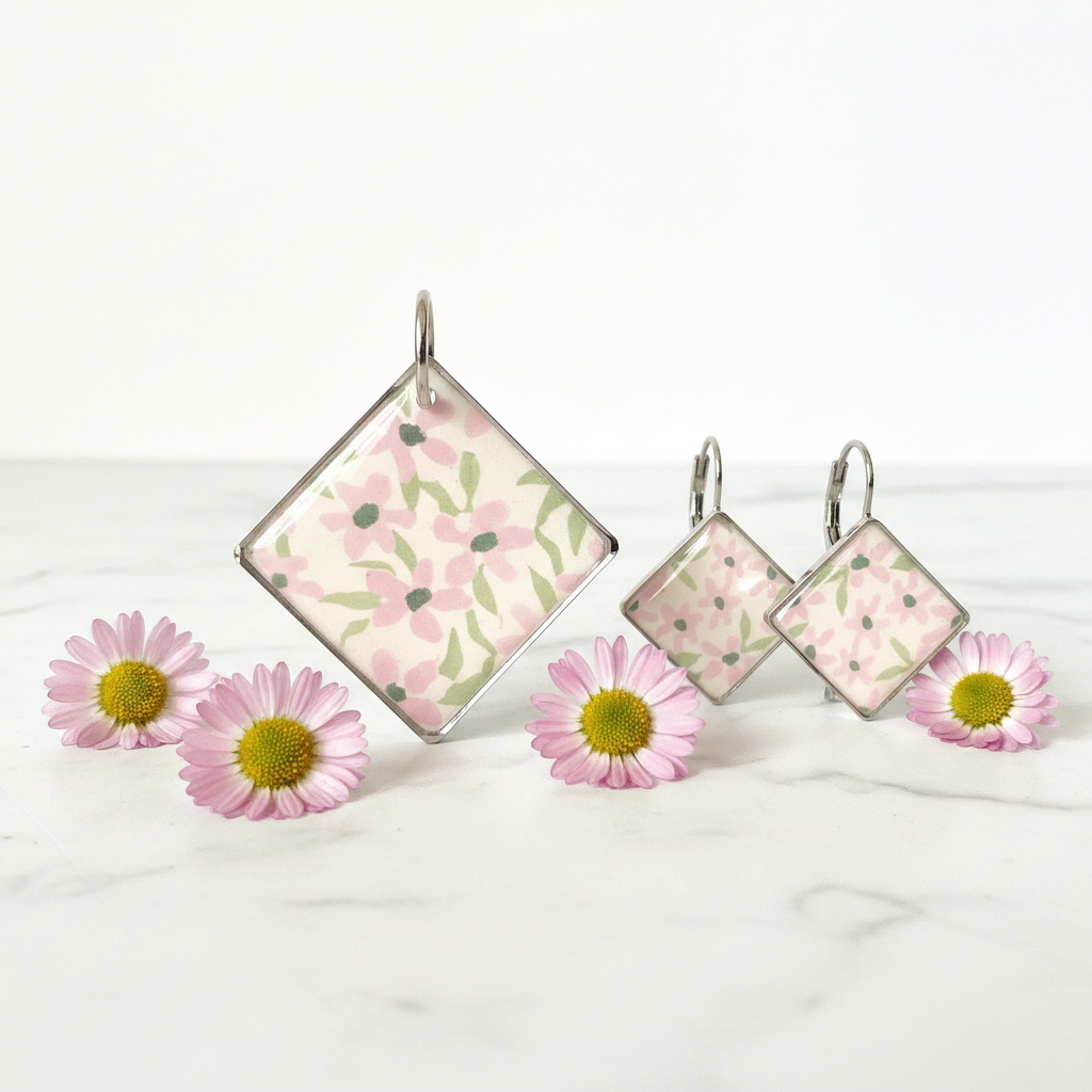 Pink Daisy - Marble
