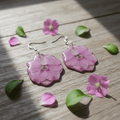 Pink Impatiens Resin Drop Earrings – Pressed Flower Jewelry - The Glossy Gift Shop