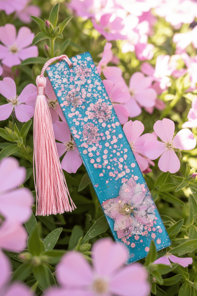 Pink Tassel Bookmark – Nature