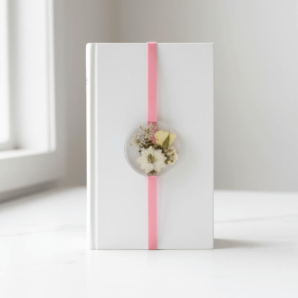 Pressed Flower Resin Book Band – Floral Bookmark for Readers - The Glossy Gift Shop