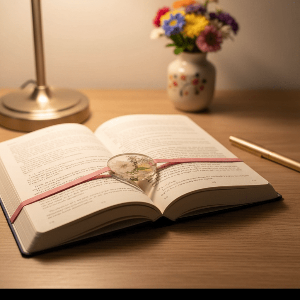 Pressed Flower Resin Book Band – Floral Bookmark for Readers - The Glossy Gift Shop