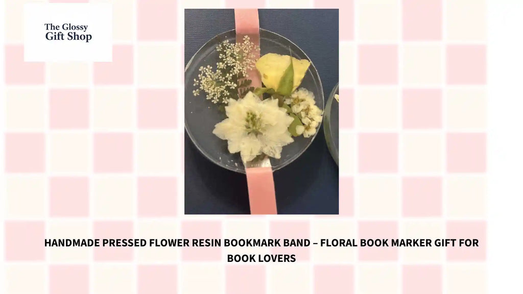 Handmade Pressed Flower Resin Bookmark Band &ndash; Floral Book Marker Gift for Book Lovers by@Outfy