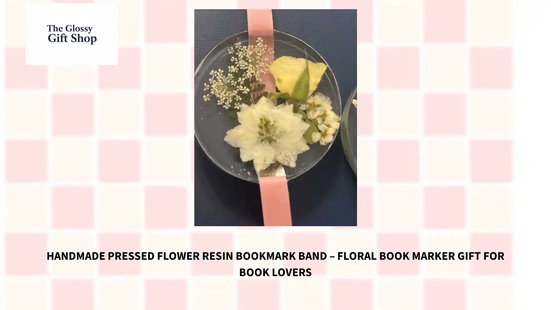 Handmade Pressed Flower Resin Bookmark Band &ndash; Floral Book Marker Gift for Book Lovers by@Outfy