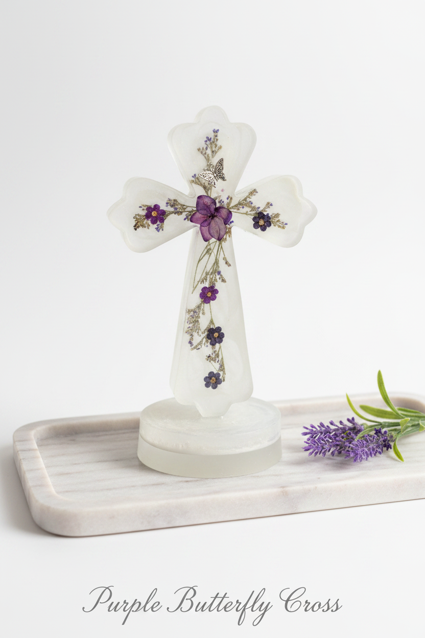 Purple Butterfly Cross
